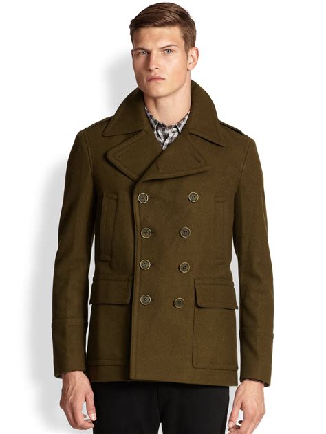 burberry pea coat sale men